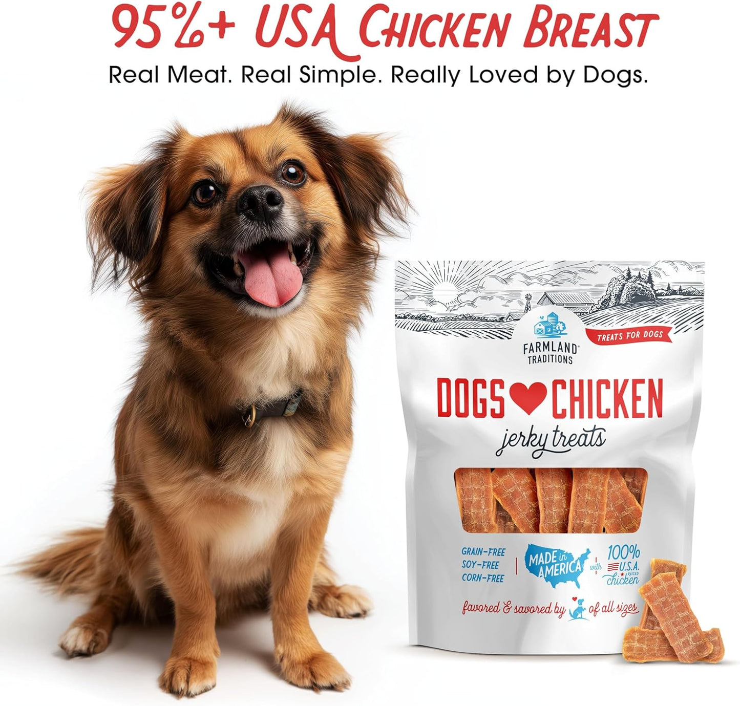Dogs Love Chicken Premium Jerky Treats for Dogs