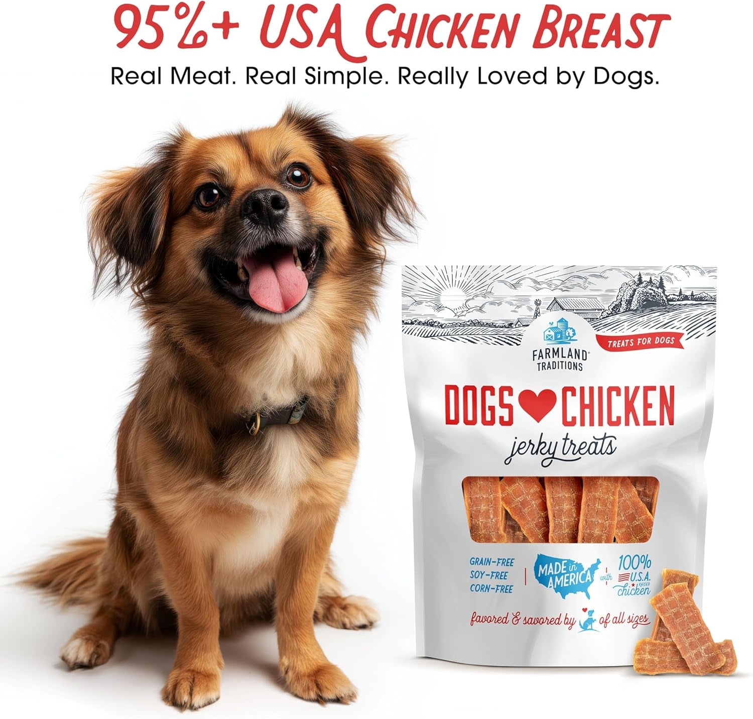 Dogs Love Chicken Premium Jerky Treats for Dogs